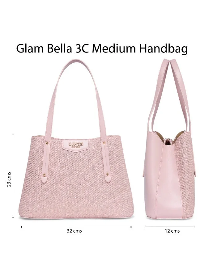 Lavie  Luxe Women's Glam Bella 3 Comparment Medium (Pink) for Women | Best Price UAE